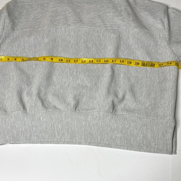 Anrabess oversize gray gold Half-Zip rayon/polyester/spandex top XL - Picture 5 of 6